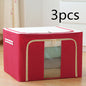 Steel Frame Storage Box Oxford Cloth Sorting Box Quilt Storage Box Folding Wardrobe Cloth Art Extra Large Storage Bag with Cover