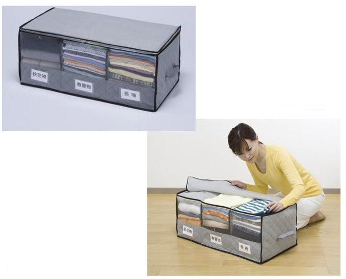 Bamboo charcoal non-woven clothes storage box