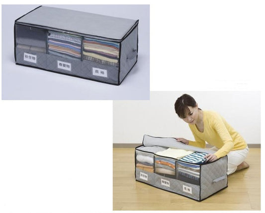 Bamboo charcoal non-woven clothes storage box