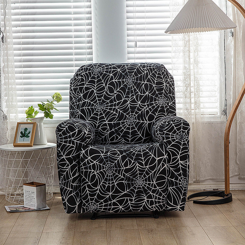 Stretch Printed Fabric All Inclusive Recliner Cover Single Seat