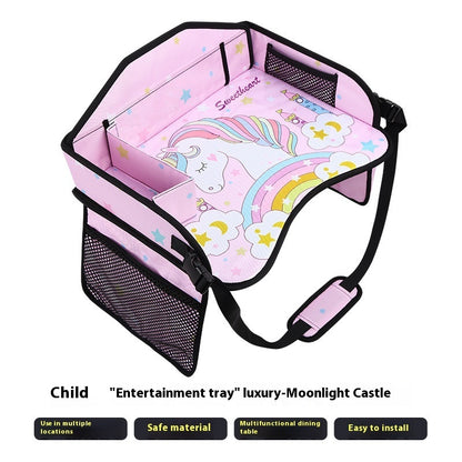 CAR Children's Dinner Plate Baby Caring Fantstic Product Car Rear Storage Small Table Board