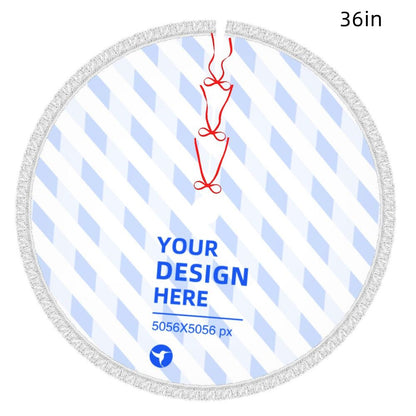 Create Your Own Fringed Edge Christmas Tree Padded Apron