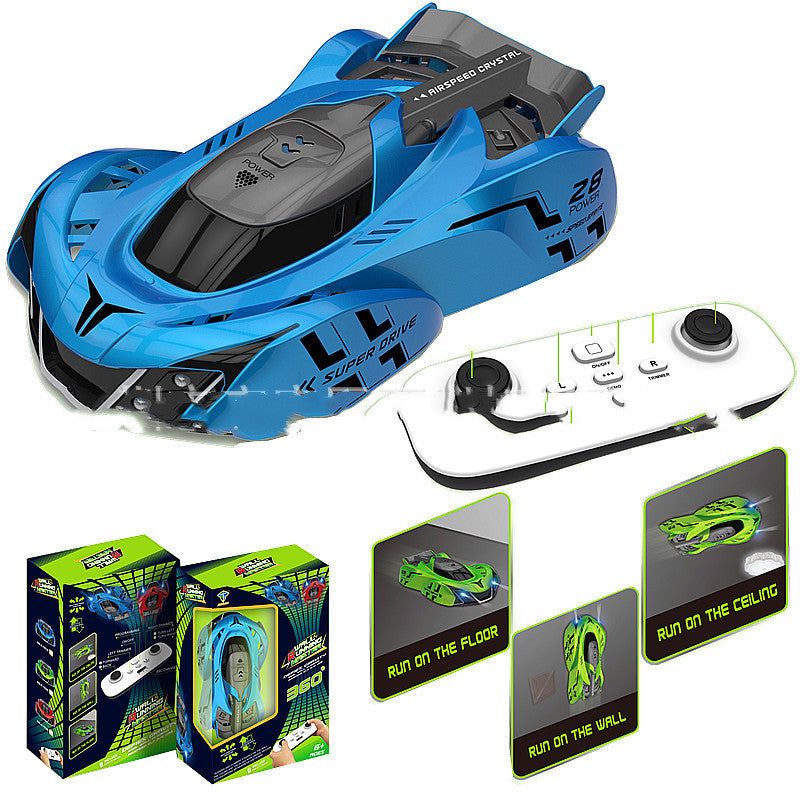 Infrared Stunt Programming Wall Climbing Car With Light To Send USB Charging