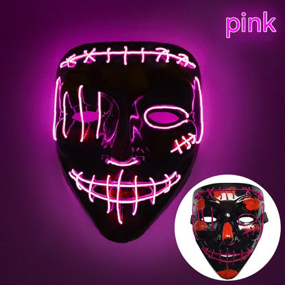 V-shaped Halloween Luminous Mask LED