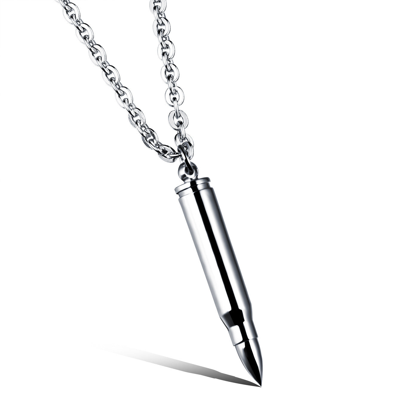 Personalized Hip Hop Bullet Stainless Steel Pendant Necklace