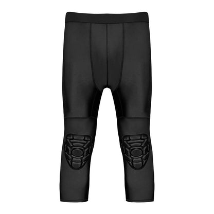 Basketball Tight Cropped Pants Knee Pad Integrated Anti-collision Leggings
