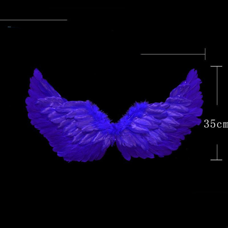 Wings Props Flower Girl Dress Up Halloween Christmas Show Feather Wings