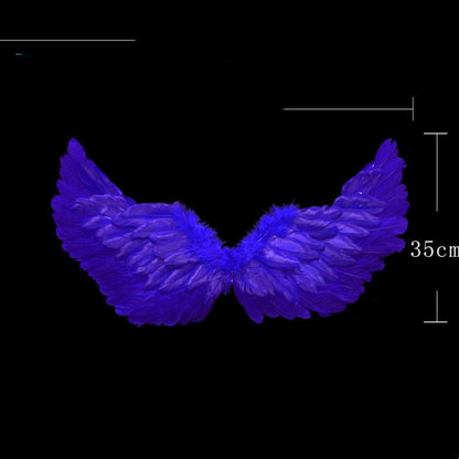 Wings Props Flower Girl Dress Up Halloween Christmas Show Feather Wings