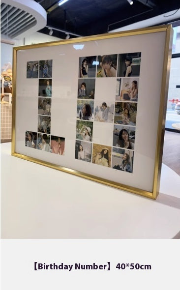 Gong Square Shaped Yi Photo Frame Photo Puzzle Table Decoration