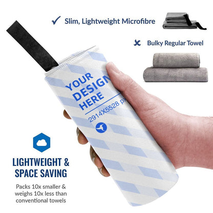 Create Your Own Vertical Microfiber Portable Quick Dry Bath Towel