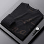 Men's Jacquard Loose Plus Size Wool Sweater