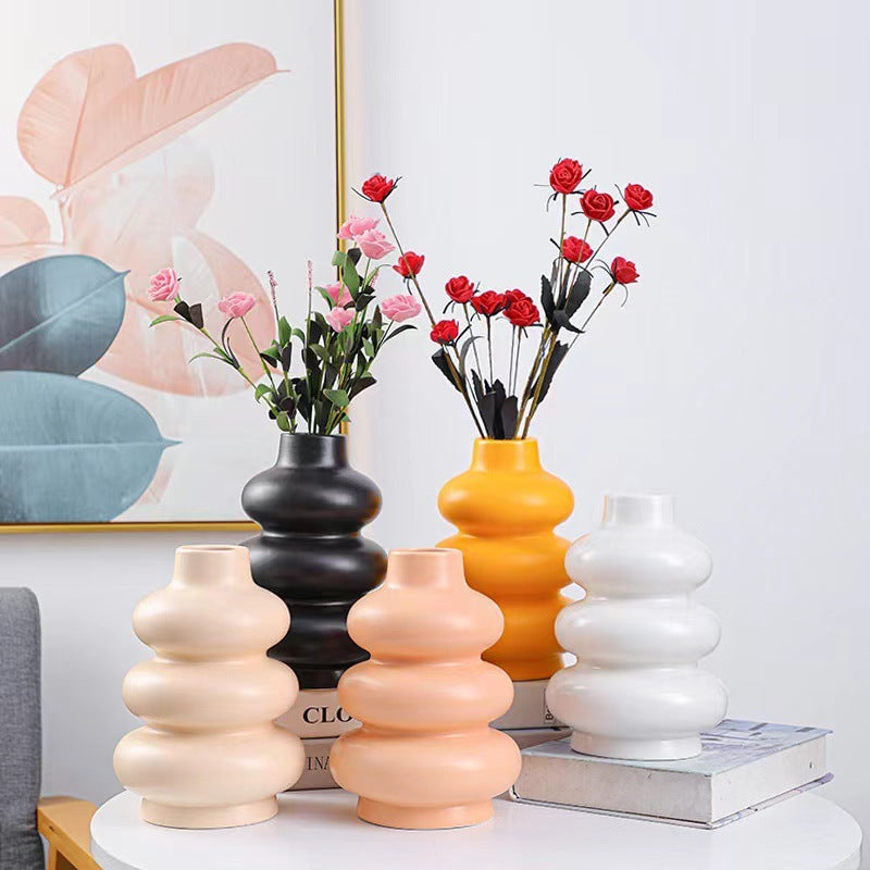 Simple Ceramic Vase Ornaments Dried Flowers Living Room Home