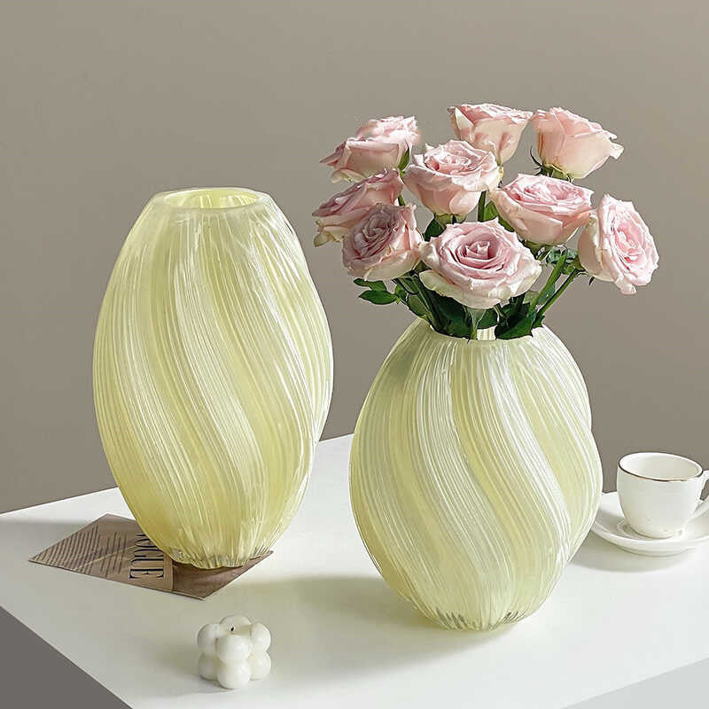 Creative Cream Glass Vase Living Room Decoration