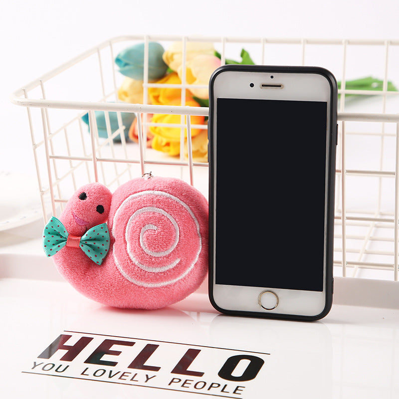Cartoon cute snail plush pendant