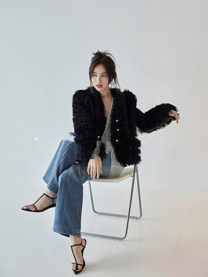 Lamb Wool Coat Women's Clothing