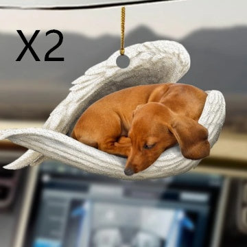 Car Pendant Sleeping Dog Angel Home Decor Acrylic Showcase Hanging Ornaments For Doors