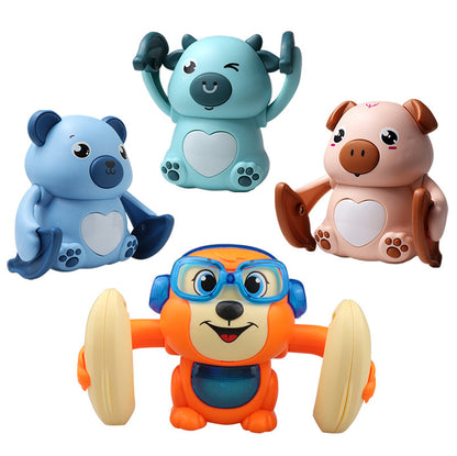 Children's Electric Tumbling Monkey Modeling Toys Voice-activated Induction Lighting Music