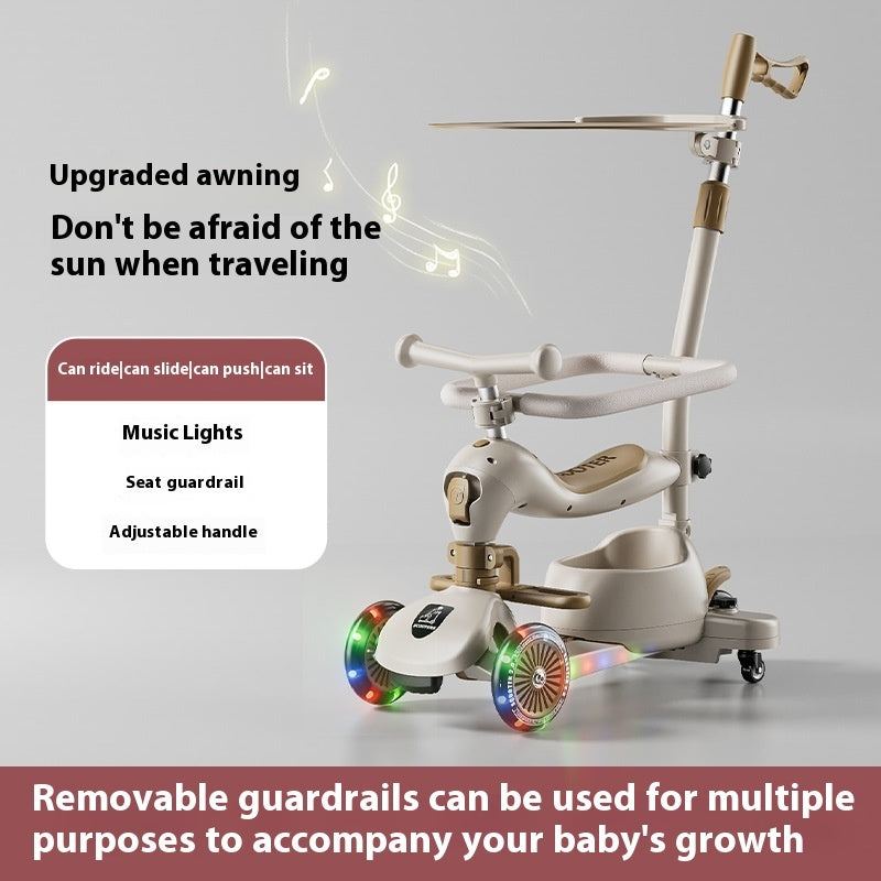 Children's Scooter Multifunctional Music Flash Scooter