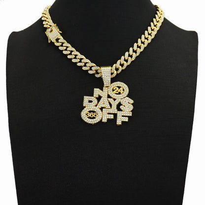 Men's And Women's Fashion Personalized Letters Alloy Pendant Necklace