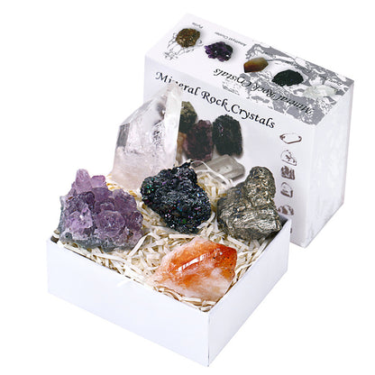 Natural crystal ore mineral gift box