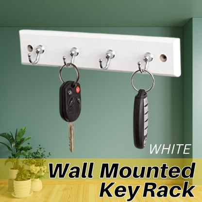 Wall Mount Key Rack Hanger Holder 4 Hook Chain Storage Keys Organizer Home Decor