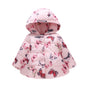 Girls' Hooded Fashion Printed Cotton-padded Jacket