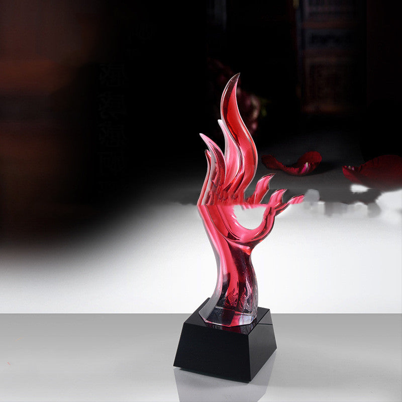 Phoenix Crystal Trophy New Enterprise Glass