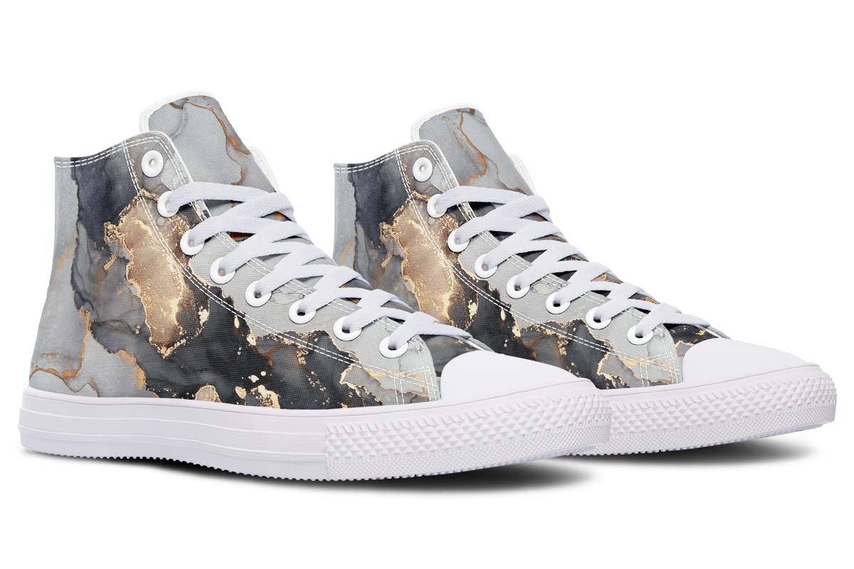 Printed Couple High Top Canvas Shoes