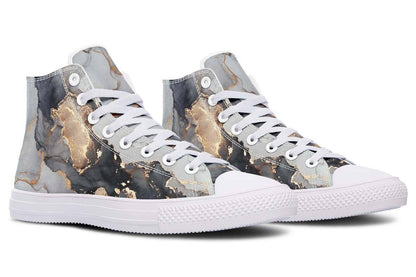 Printed Couple High Top Canvas Shoes