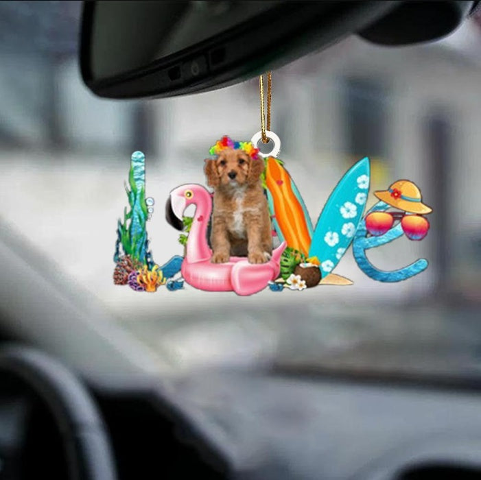 Car Pendant Sleeping Dog Angel Home Decor Acrylic Showcase Hanging Ornaments For Doors