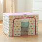 Steel Frame Storage Box Oxford Cloth Sorting Box Quilt Storage Box Folding Wardrobe Cloth Art Extra Large Storage Bag with Cover