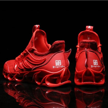 Shock-absorbing running shoes