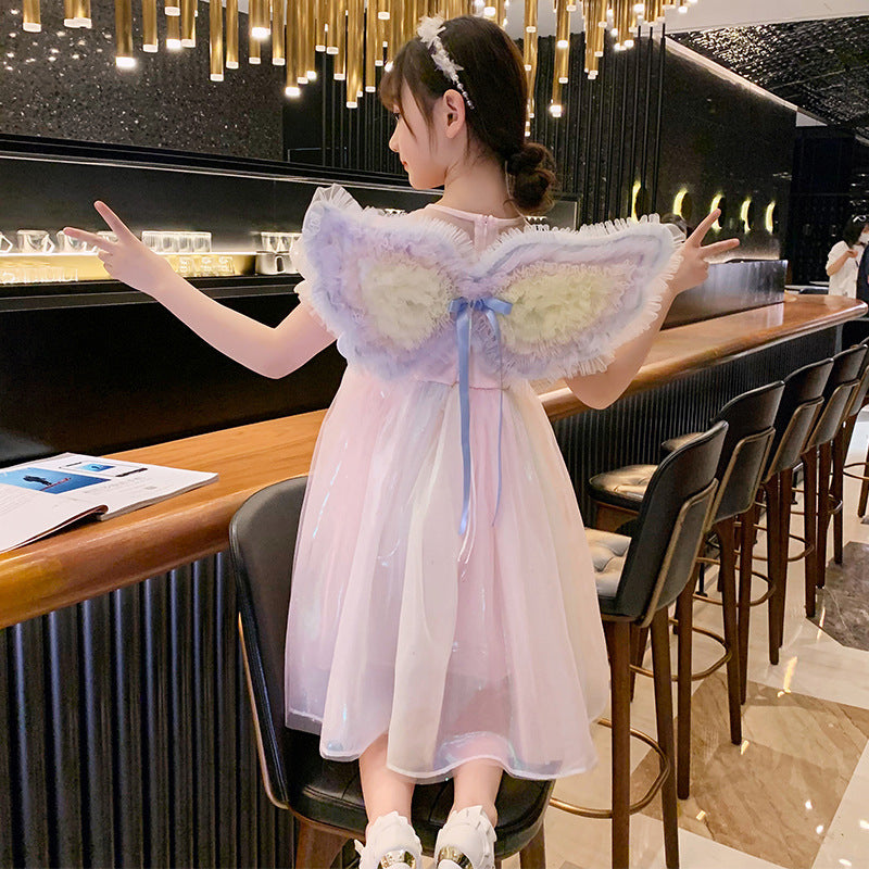 Fashion Rainbow Wings Princess Dress