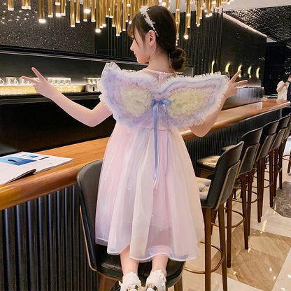 Fashion Rainbow Wings Princess Dress