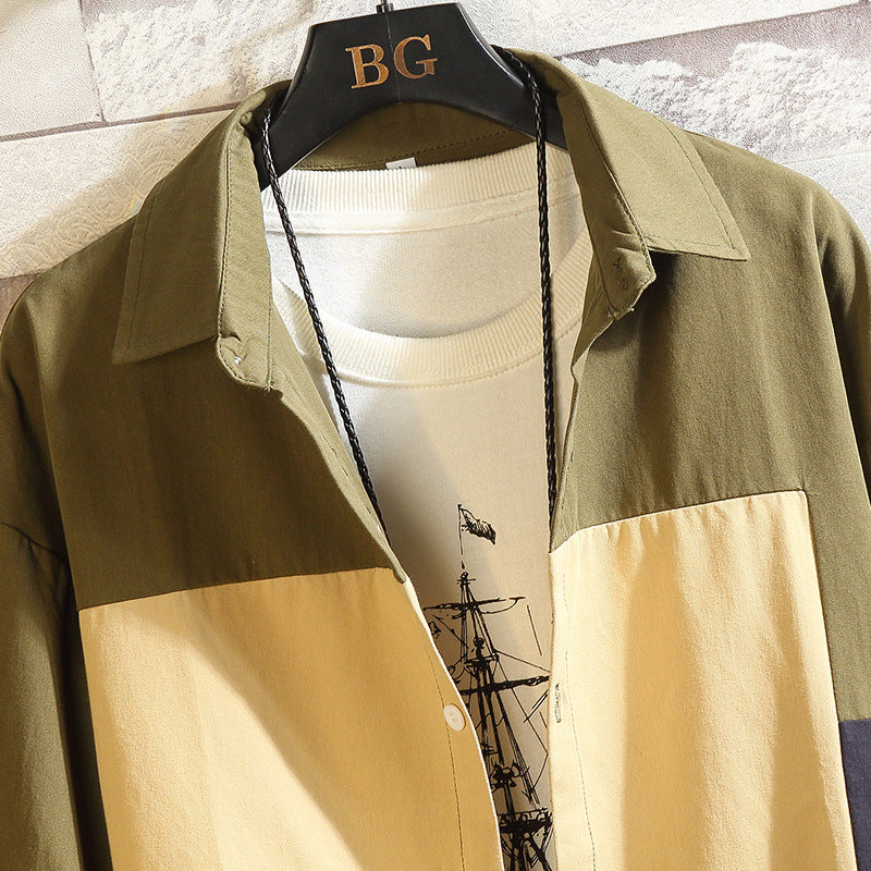 Loose And Irregular Casual Plus Size Men's Shirt