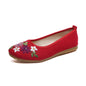 Ethnic Style Embroidered Shoes Flat Linen Women - FLIPSTYLEZLLC