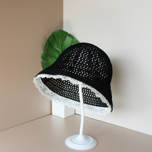 Women's Fashion Simple And Versatile Lace Hollow Fishing Hat
