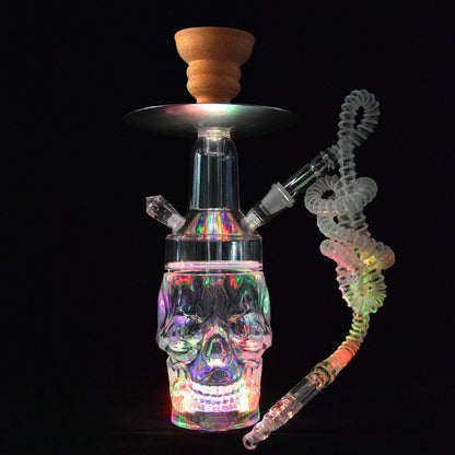 GREEN Arabian Acrylic Hookah With Illuminated Skull LIGHTS
