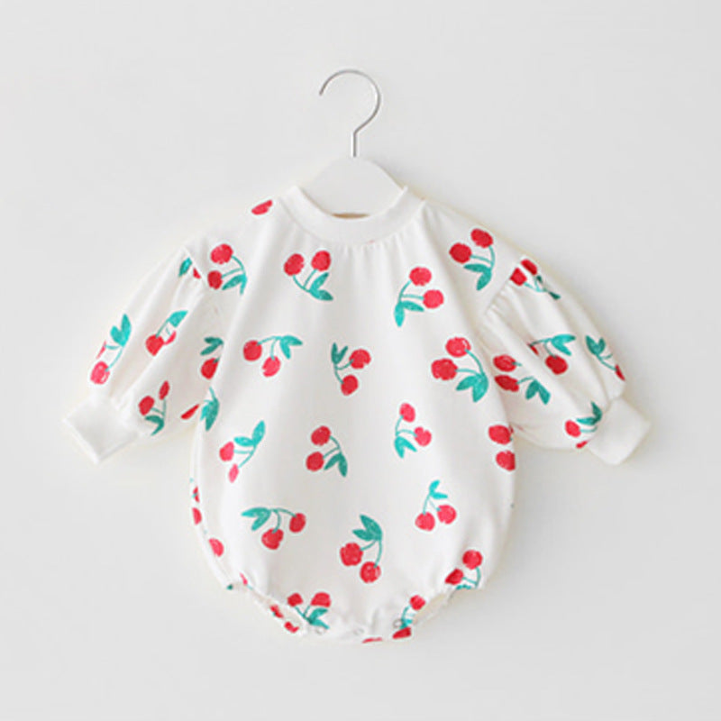 Children's cherry print romper