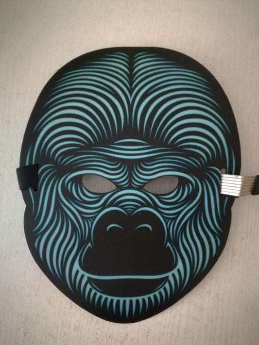 Halloween Glowing Face Cover Led Light Dance For Halloween Festival Party Headwear Music Head Props Bar Face Accessories