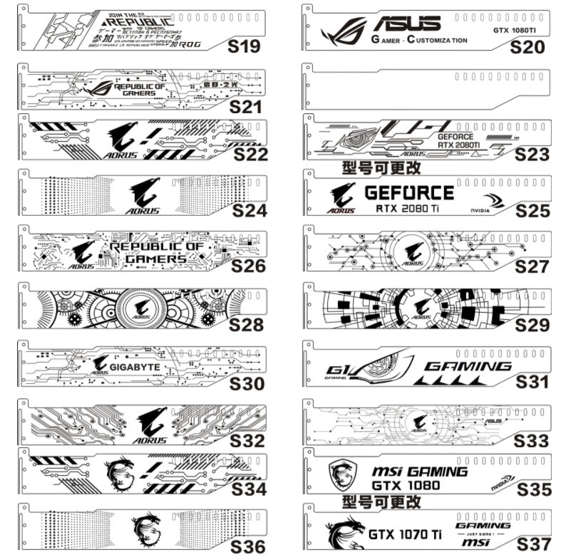 Colorful AURA Lamp Light Board RGB Graphics Card Holder Bracket