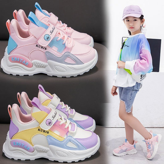 Children's Running Soft Bottom Girl Dad Shoes Soft Bottom Casual Shoes