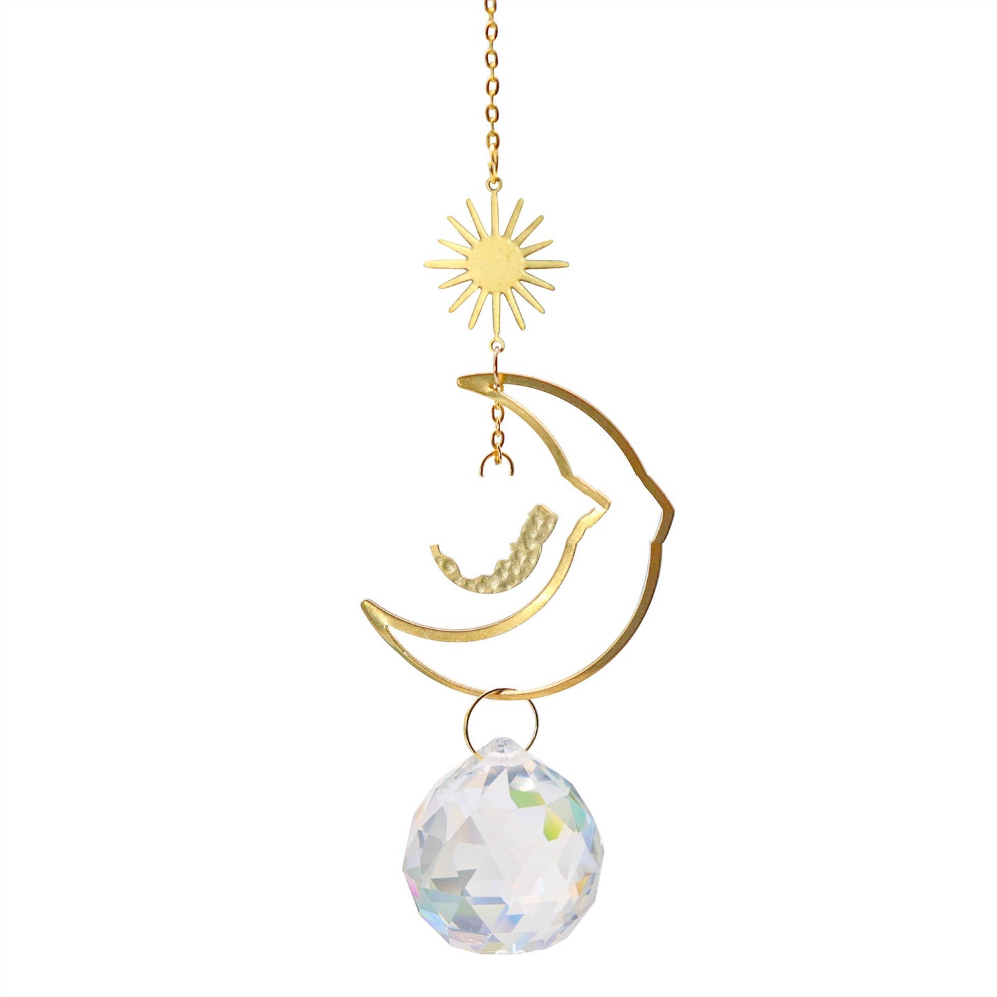 Garden Crystal Pendant Moon Star Sun Catcher New Product