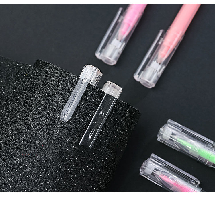 Hand Account Drawing Greeting Card Black Paper Colored Pen