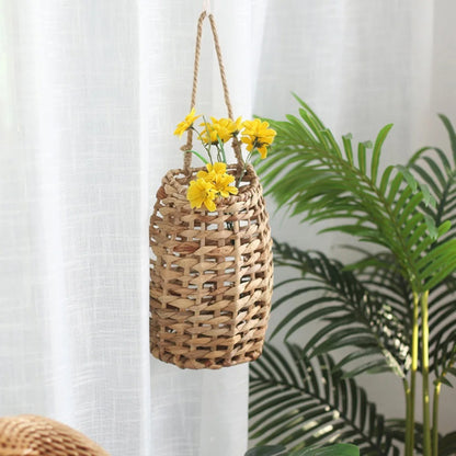 Gourd Grass Hand-woven Wall-mounted Basket Storage