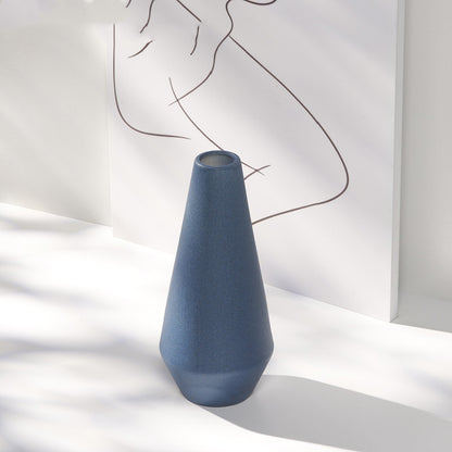 Blue Nordic Mediterranean Dry Flower Vase Living Room Simple Ceramic Creative Decoration Table Flower