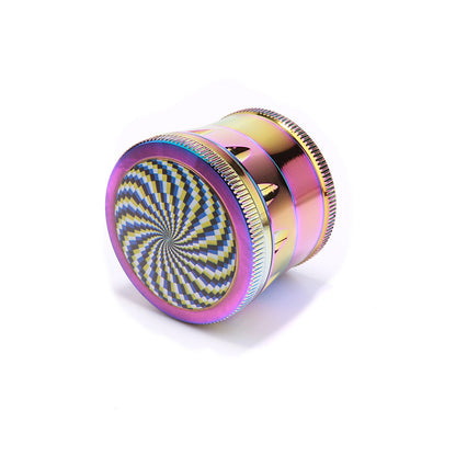Creative Colorful Drum-shaped Abstract Pattern Smoke Grinder