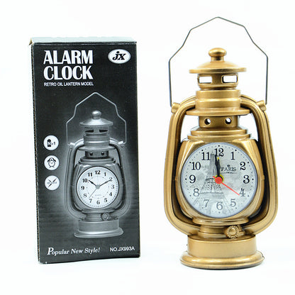 Creative Retro Table Oil Lamp Alarm Clock