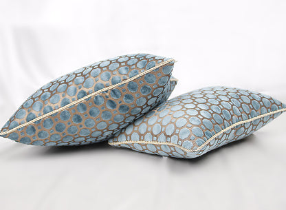 Blue Polka Dot Simple Head Of Bed Large Cushion Sofa Cushion Throw Pillow