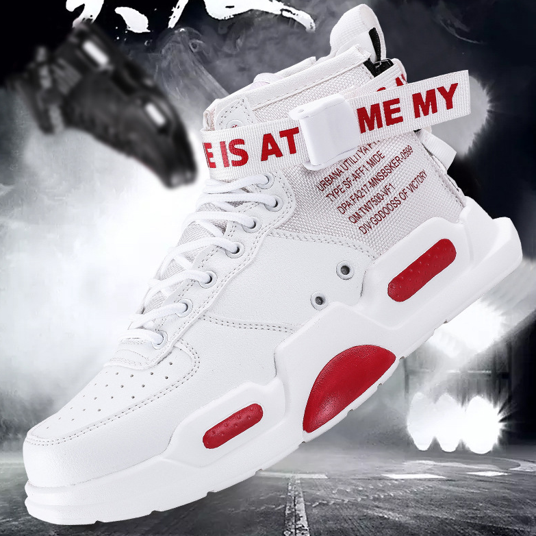 New spring and autumn couples tide high shoes Korean version of the wild sports shoes women hip-hop thick bottom shoes men - FLIPSTYLEZLLC